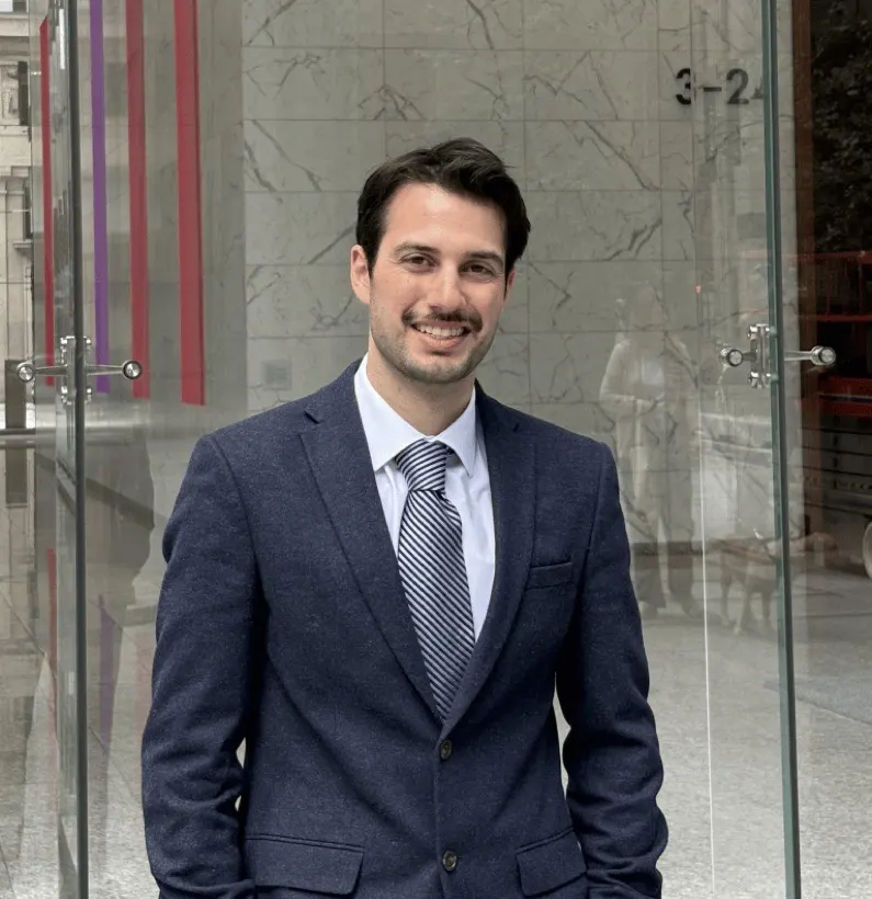 Benjamin Cohen-Murison outside First Canadian Place in Toronto